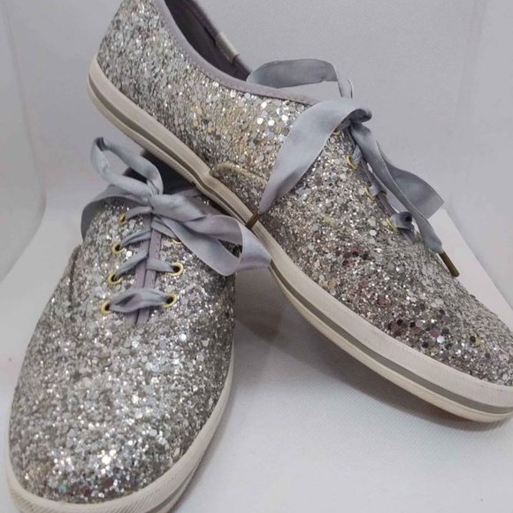 silver glitter keds
